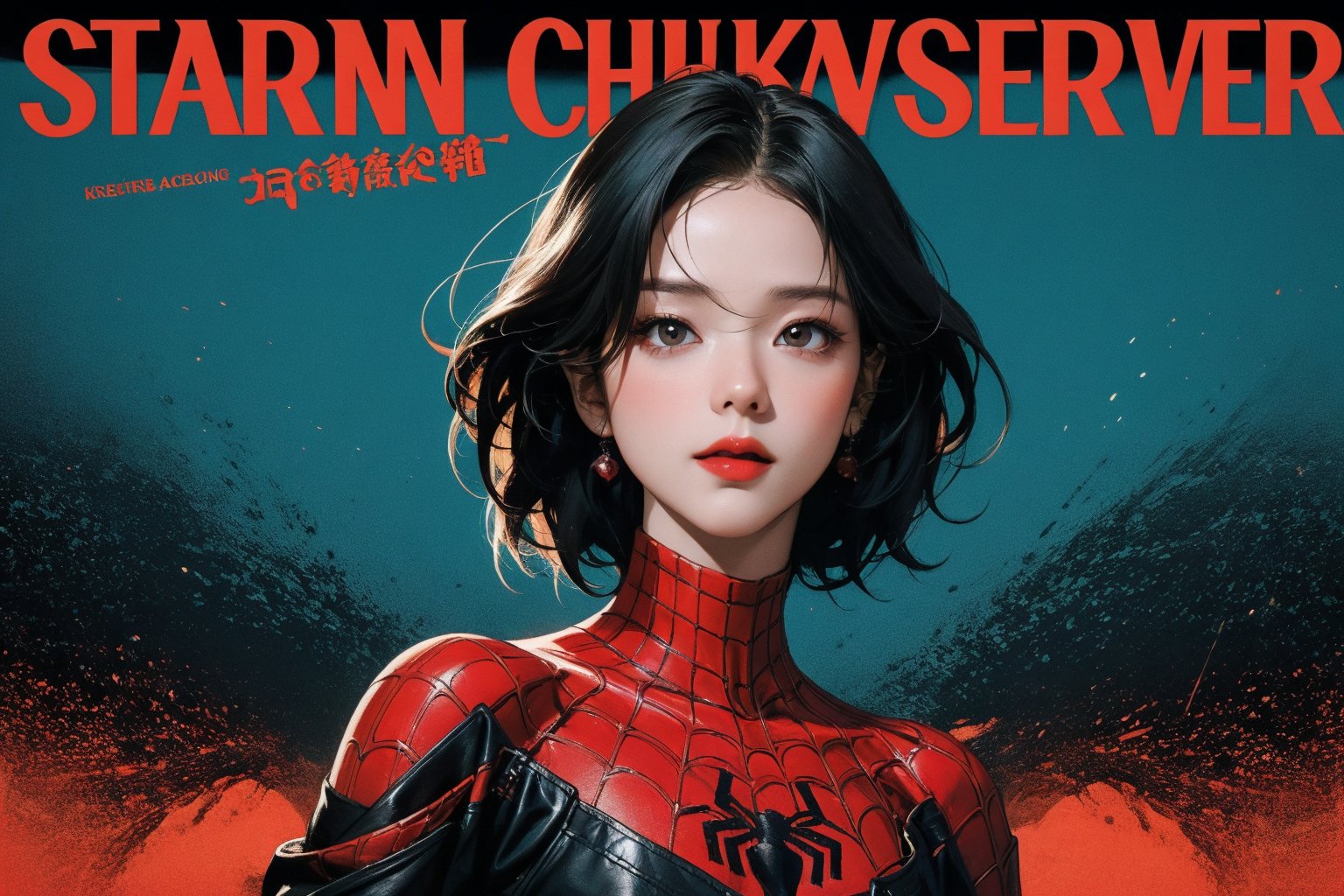 (1girl, thigh up body,) spiderman cosplay, no mask, looking at viewer, cinematic lighting, cinematic composition, hairstyle, magazine cover, 2D artstyle, split screen by 2,



johyun, wyntracy, hine, hakil, htt, chimai, sim, yuong01, sana, QA, aespakarina, huondey,kn,jisoo