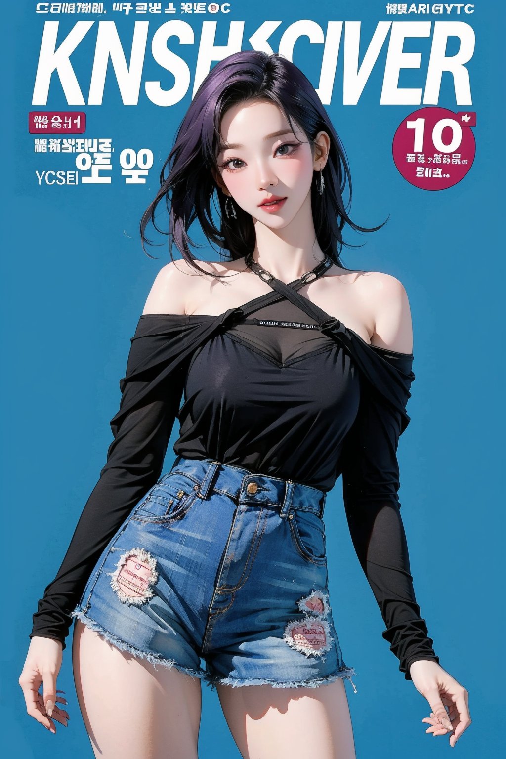 1girl, thigh up, looking at viewer, ((kpop idol outfit,)) styled clothes, hairstyle, purple hair, cinematic lighting, cinematic composition, hairstyle, magazine cover, green background, 2D artstyle,



johyun, wyntracy, hine, hakil, htt, chimai, sim, yuong01, sana, QA, aespakarina, huondey,kn,jisoo