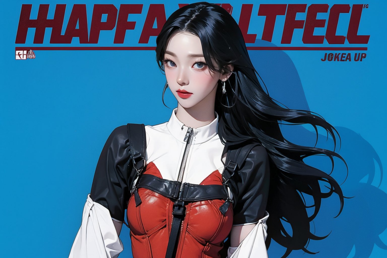 (1girl, ((hip up body, standing,)) deadpool cosplay,) no mask, looking at viewer, cinematic lighting, cinematic composition, hairstyle, magazine cover, blue background, 2D artstyle, split screen by 2,



johyun, wyntracy, hine, hakil, htt, chimai, sim, yuong01, sana, QA, aespakarina, huondey,kn,jisoo