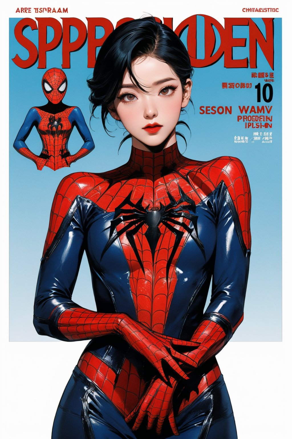 1girl, thigh up body, ((spiderman costume,)) looking at viewer, cinematic lighting, cinematic composition, hairstyle, magazine cover, 2D artstyle,



johyun, wyntracy, hine, hakil, htt, chimai, sim, yuong01, sana, QA, aespakarina, huondey,kn,jisoo