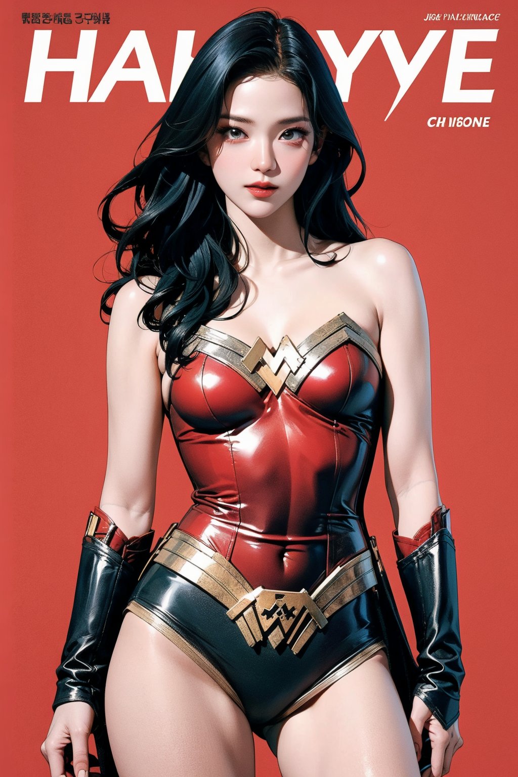 1girl, thigh up body, wonder woman cosplay, no mask, looking at viewer, cinematic lighting, cinematic composition, hairstyle, magazine cover, 2D artstyle,



johyun, wyntracy, hine, hakil, htt, chimai, sim, yuong01, sana, QA, aespakarina, huondey,kn,jisoo