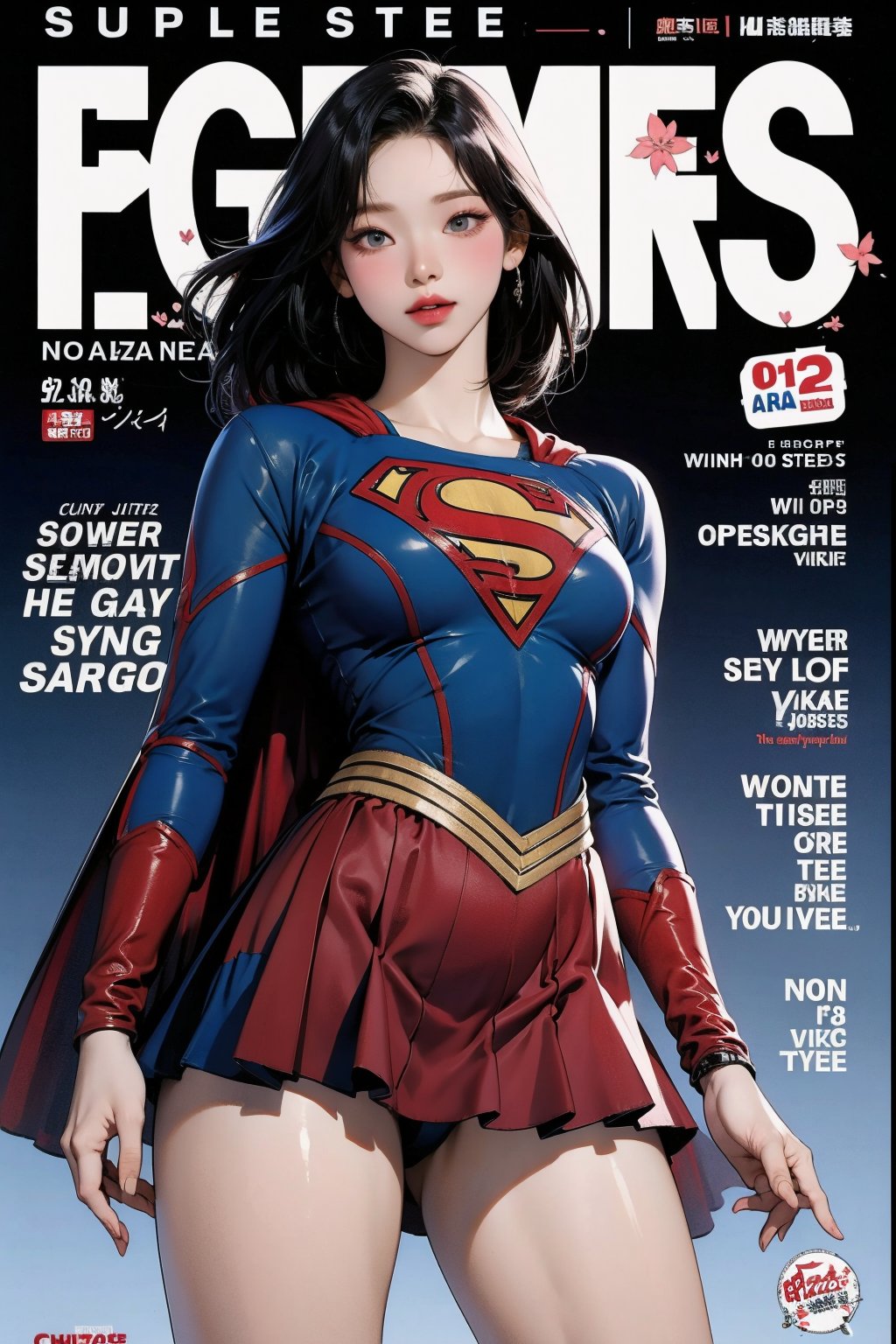 1girl, thigh up, looking at viewer, ((supergirl costume, magazine cover, )) hairstyle, detailed clothes, ultra detailed, profesional lighting, 2D artstyle,



johyun, wyntracy, hine, hakil, htt, chimai, sim, yuong01, sana, QA, aespakarina, huondey,kn,jisoo,powergirl2,