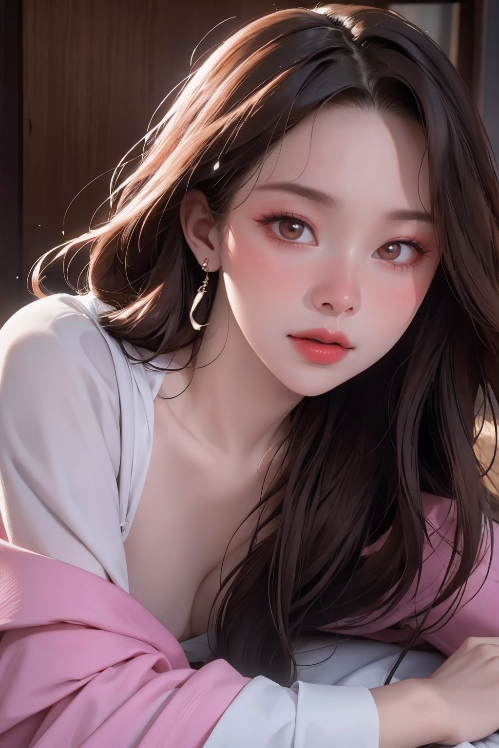 1girl, looking at viewer, different hairstyle, earrings, dynamic composition, wide angle, ancient fantasy, digital painting, official art, unity 8k wallpaper, masterpiece, best quality, colorful theme, aespakarina,girl,3D,htt,sim,seolhuyn,lisa,jennie,rosé,jisoo,haohaoulz