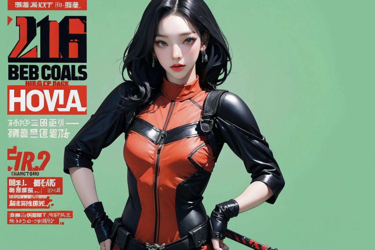 (1girl, ((hip up body, standing,)) deadpool cosplay,) no mask, looking at viewer, cinematic lighting, cinematic composition, hairstyle, magazine cover, green background, 2D artstyle, split screen by 2,



johyun, wyntracy, hine, hakil, htt, chimai, sim, yuong01, sana, QA, aespakarina, huondey,kn,jisoo