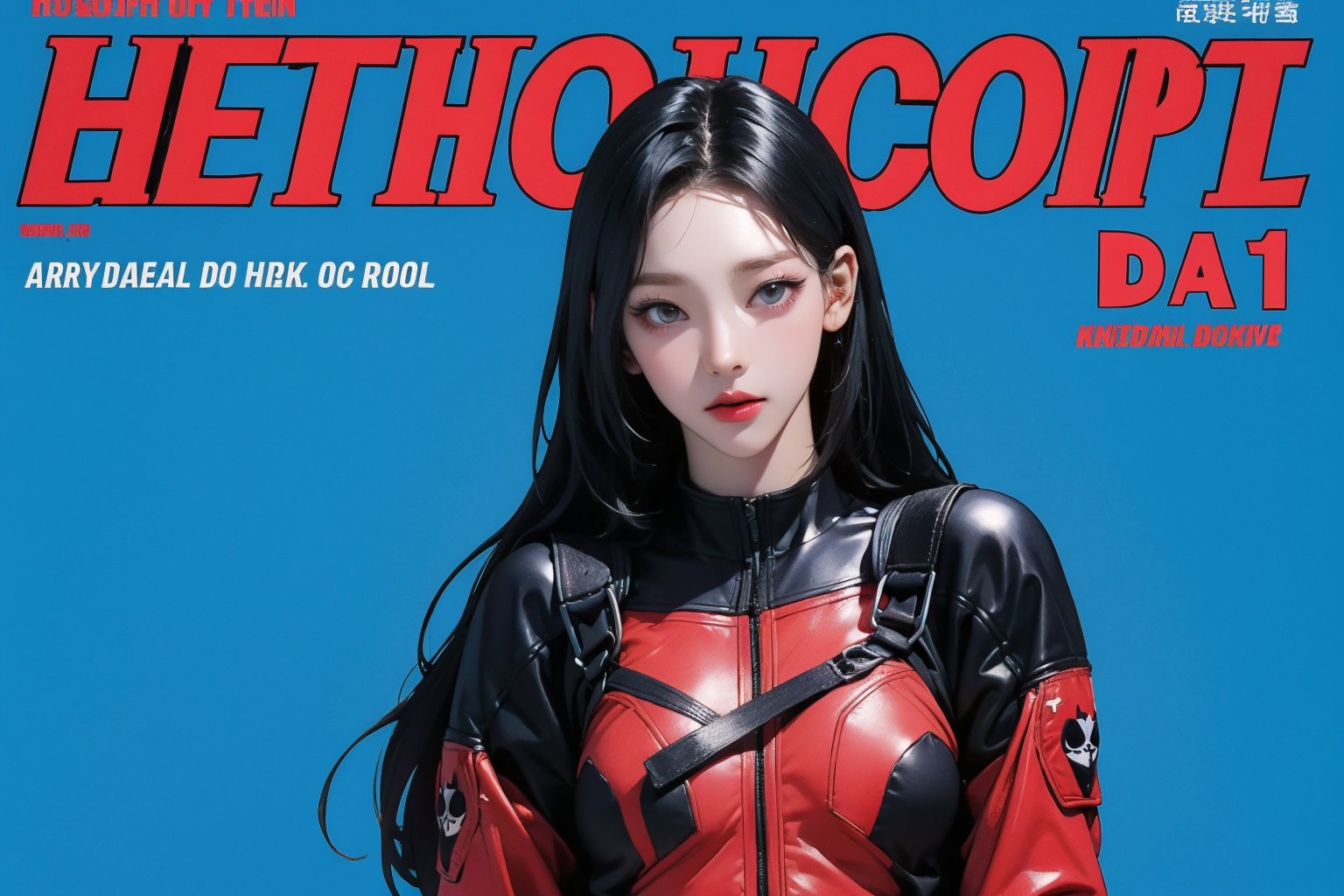 (1girl, ((hip up body, standing,)) deadpool cosplay,) no mask, looking at viewer, cinematic lighting, cinematic composition, hairstyle, magazine cover, blue background, 2D artstyle, split screen by 2,



johyun, wyntracy, hine, hakil, htt, chimai, sim, yuong01, sana, QA, aespakarina, huondey,kn,jisoo