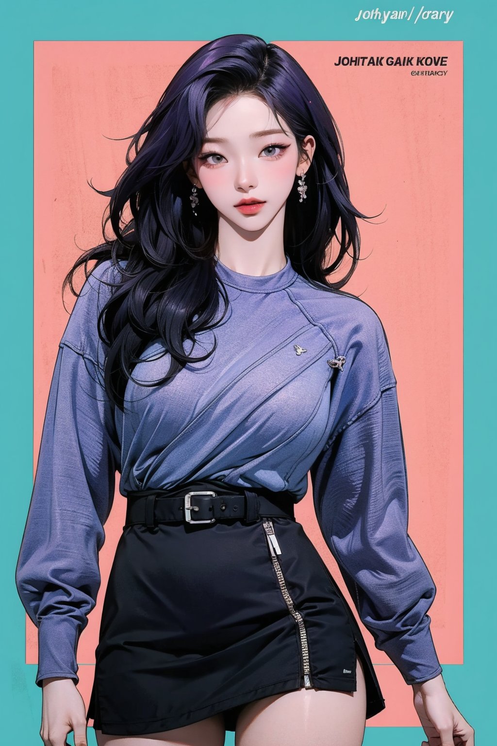 1girl, thigh up, looking at viewer, ((kpop idol outfit,)) styled clothes, hairstyle, purple hair, cinematic lighting, cinematic composition, hairstyle, magazine cover, green background, 2D artstyle,



johyun, wyntracy, hine, hakil, htt, chimai, sim, yuong01, sana, QA, aespakarina, huondey,kn,jisoo