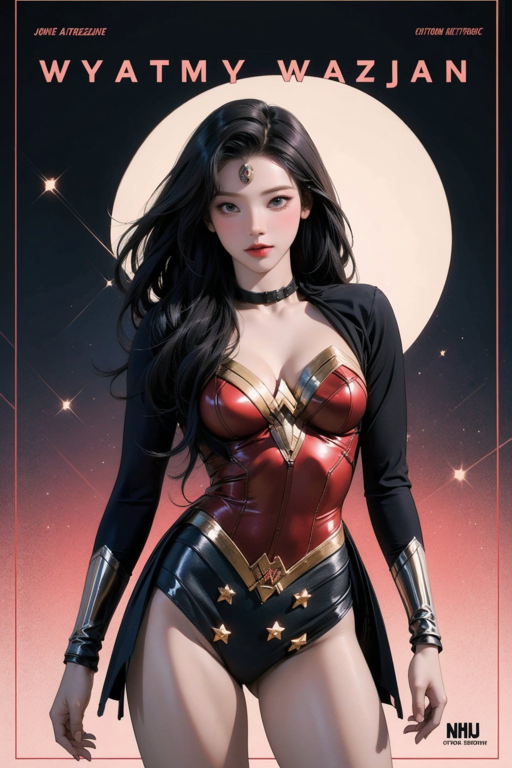 1girl, thigh up, looking at viewer, wonder woman costume, hairstyle, cinematic lighting, cinematic composition, hairstyle, magazine cover, 2D artstyle,



johyun, wyntracy, hine, hakil, htt, chimai, sim, yuong01, sana, QA, aespakarina, huondey,kn,jisoo