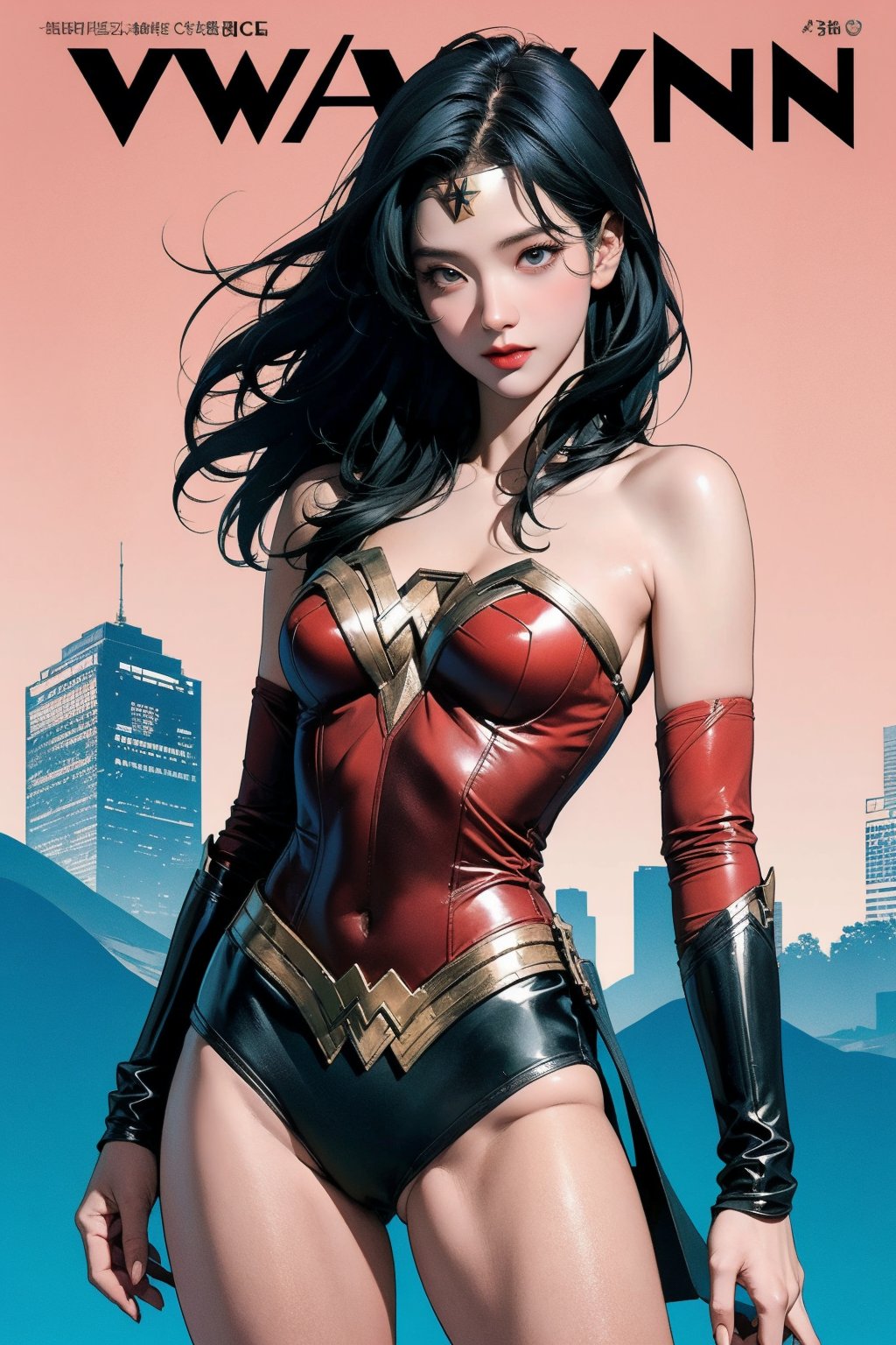 1girl, thigh up body, wonder woman cosplay, no mask, looking at viewer, cinematic lighting, cinematic composition, hairstyle, magazine cover, 2D artstyle,



johyun, wyntracy, hine, hakil, htt, chimai, sim, yuong01, sana, QA, aespakarina, huondey,kn,jisoo