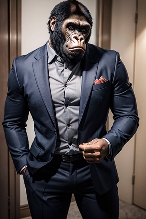 gorilla with  suit