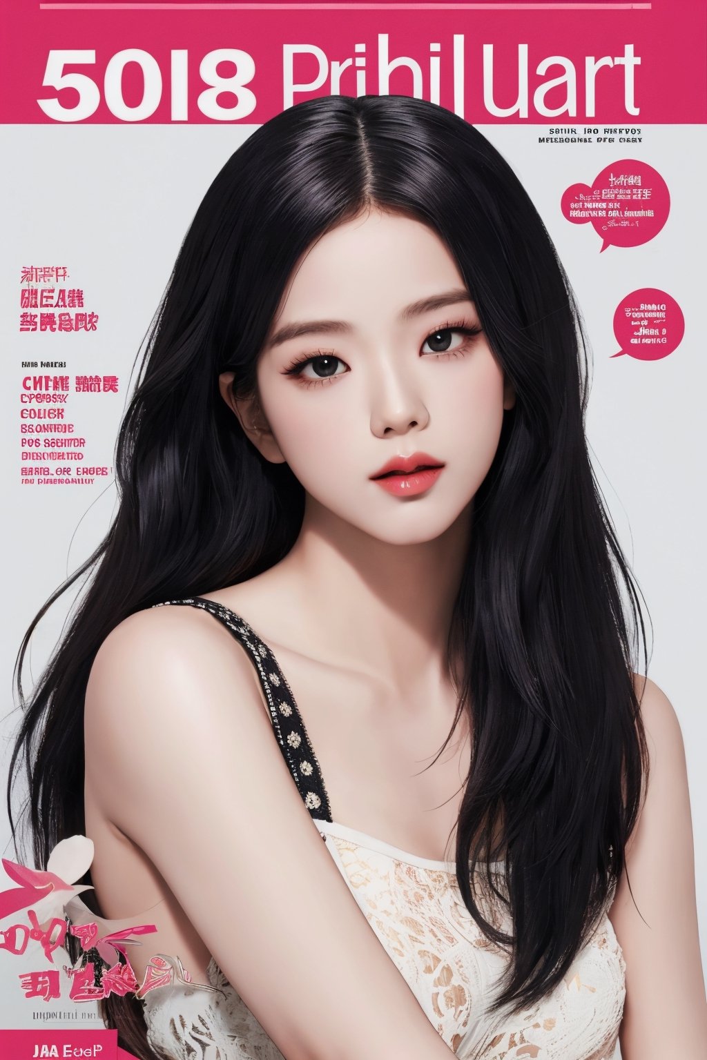 thigh up body, ultra detailed beautiful face, 1girl, looking at viewer, styled clothes and pose, ultra detailed, best quality, sharp focus, natural lighting, magazine cover, jisoo