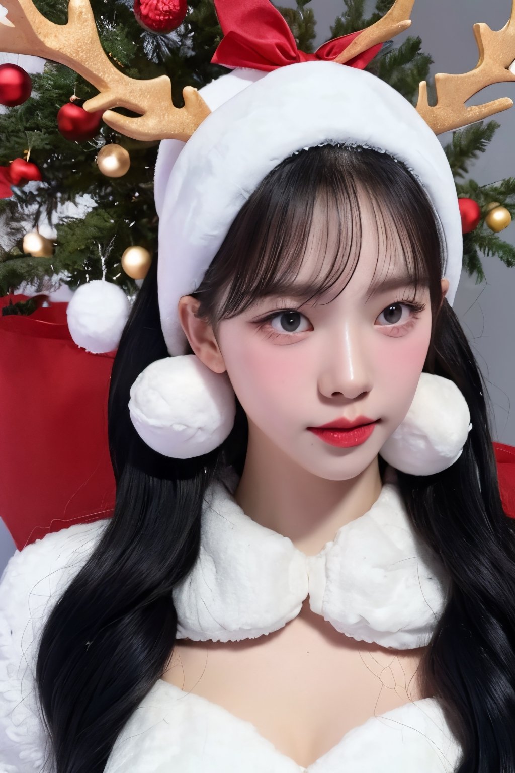 1girl, thighs up, aespakarina, detailed clothing, christmas girl, snow, reindeẻ hairband, looking at viewer, beautiful face, beautiful and asthetic, cleavage, hyper realistic,
professional lighting, high quality, ultra detailed, highres, 8k, accurate color reproduction, best quality, professionally color graded, sharp focus, natural lighting,aespakarina