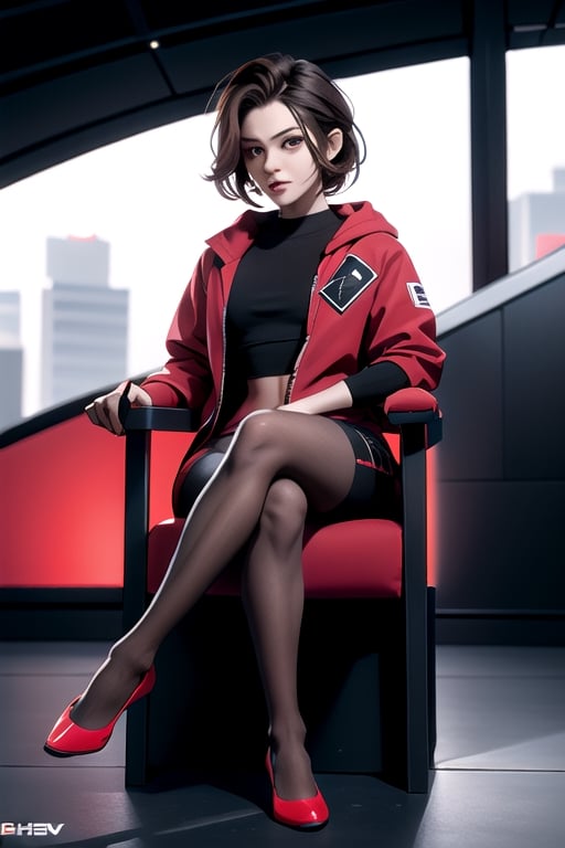 money heist female character holding guns sitting on a throne, 8k, realistic hd,High detailed ,Persona Cut In