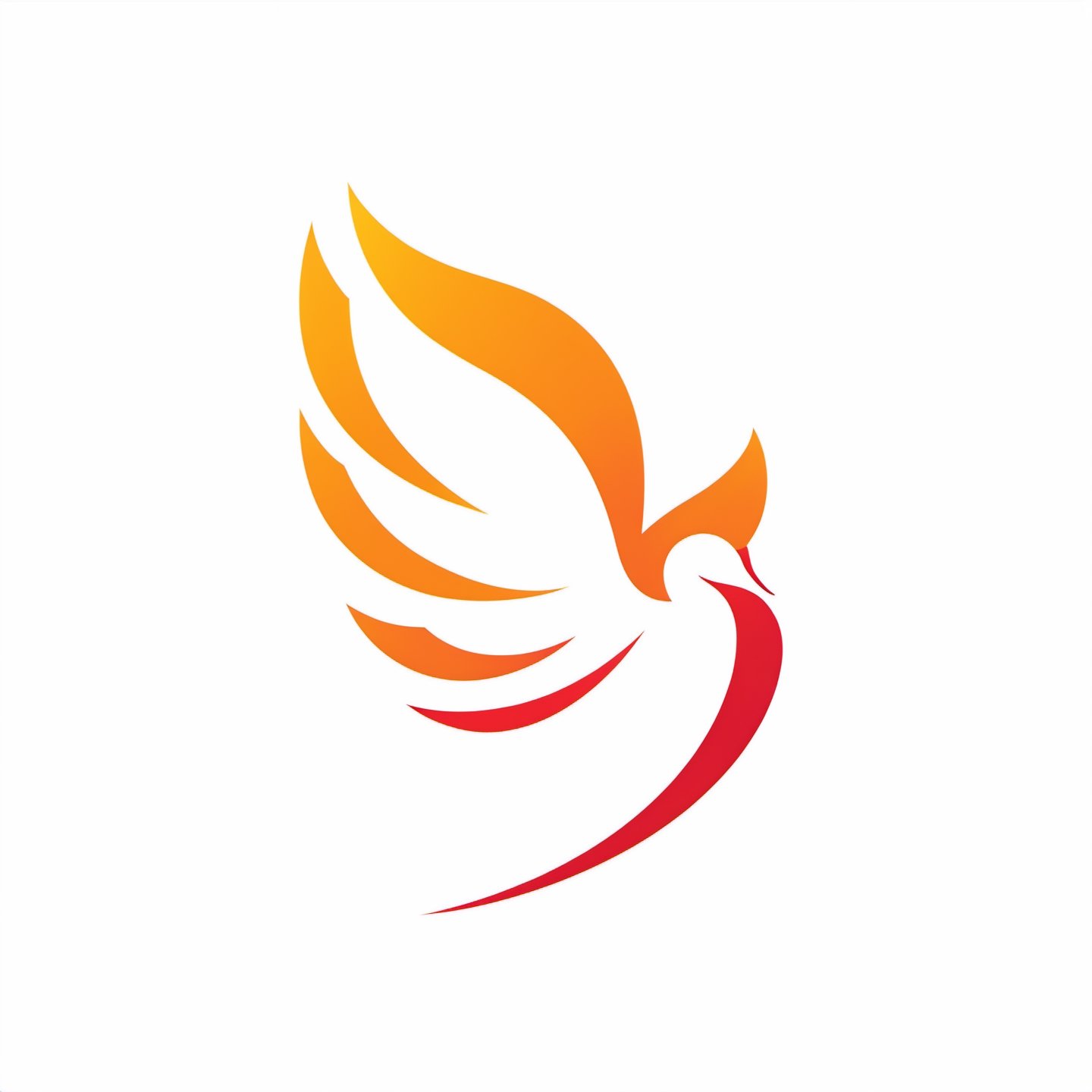 ((vector illustration, flat design)), (((logo phoenix with open wing, fire:1.2, facing right:1.4))), simple design elements, (((red & orange:1.4))), white background, high quality, ultra-detailed, professional, modern style, eye-catching emblem, creative composition, sharp lines and shapes, stylish and clean, appealing to the eye, striking visual impact, playful and dynamic, crisp and vibrant colors, vivid color scheme, attractive contrast, bold and minimalistic, artistic flair, lively and energetic feel, catchy and memorable design, versatile and scalable graphics, modern and trendy aesthetic, fluid and smooth curves, professional and polished finish, artistic elegance, unique and original concept, vector art illustration