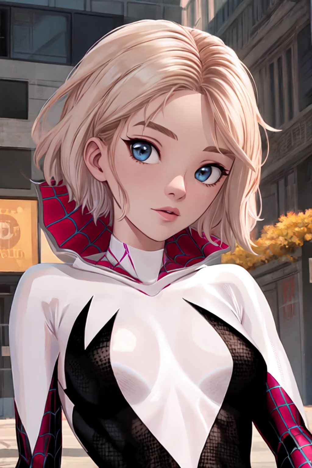 masterpiece, best quality, ultra detailed,,gwen stacy, spider_girl,medium breast,