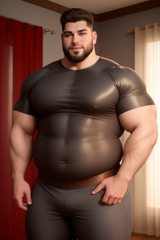 (masterpiece), 3d best quality, handsome charming beard man , short hairs, beautiful smiling, extra wide chest, extra fat pecs, slim tummy, hourglass body shape waistline, curvy wide hips, curvy body shape, perfect wide round fat ass, beefy wide and curvy fat thighs, wearing sexy costume, in the room, laying down, showing ass,mature