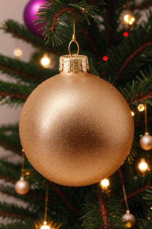 A close-up of a ornament hanging on a Christmas tree.,DonMN30nChr1stGh0sts