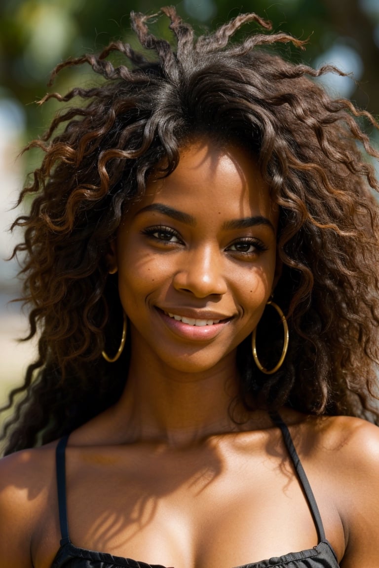 highly detailed RAW color Photo of (gorgeous stunning African American woman), (closeup of face), (smile, sexy look, highly detailed eyes), big lips, (highly detailed hair, straight hair), sharp body, highly detailed body, highly detailed face, perfect lighting, shadows, sharp focus, 8k high definition, insanely detailed, intricate, masterpiece, highest quality,  wavy hair