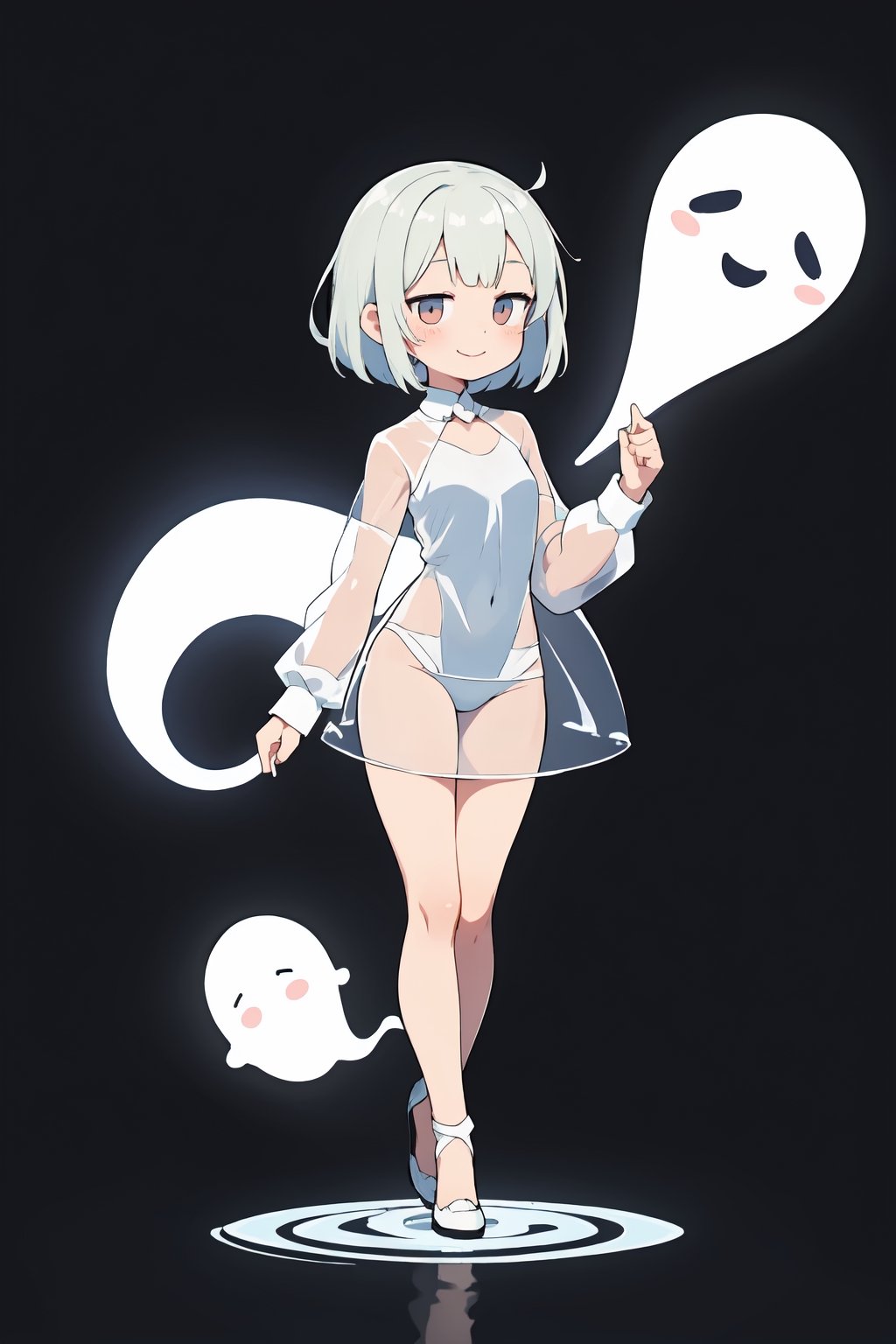 absurdres, highres, ultra detailed background,
BREAK
light colors, depth of field, translucent layer, poetic atmosphere,(1 ghost girl:1.3), solo, perfect anatomy,
BREAK
moonlight, full body, smile