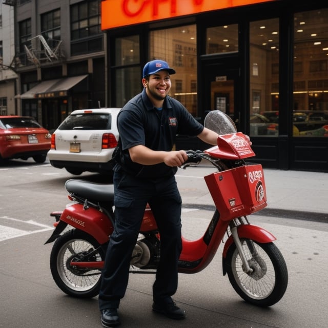 a pizza delivery man from new york city