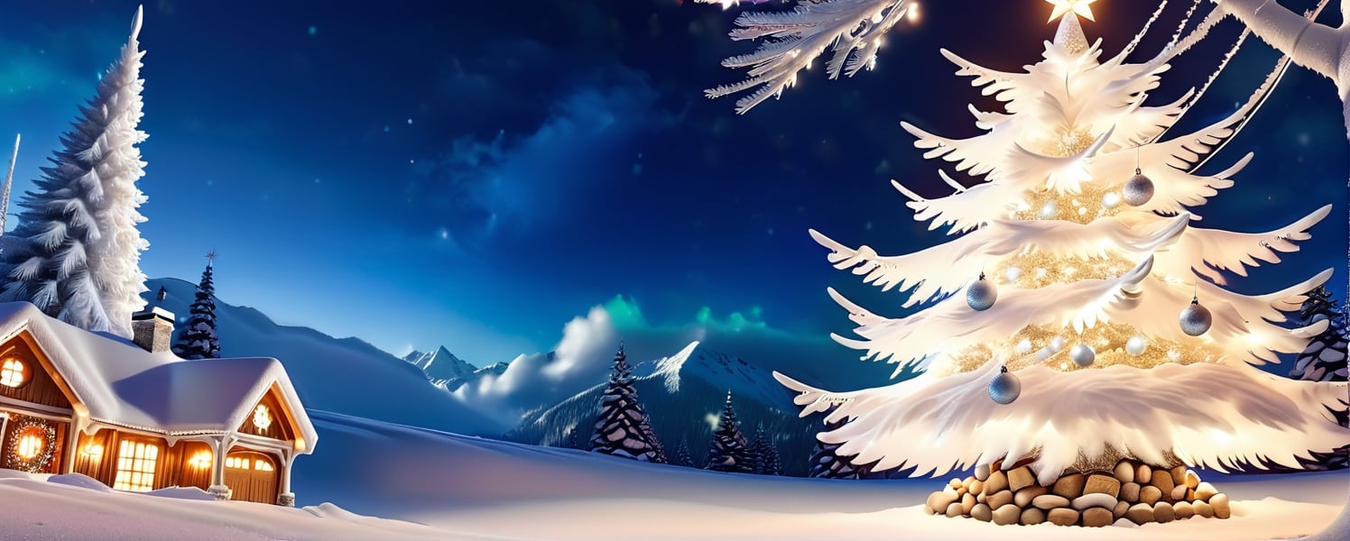 (BeautifulWhiteChristmasTree),(ChristmasEveScene),(SnowCoveredLandscape),(GlisteningOrnaments),(TwinklingLights),(FestiveDecorations),(MagicalAmbiance),(WinterWonderland),(CozyAtmosphere),(CelebratoryHolidaySpirit),(CharmingWhiteTree)





