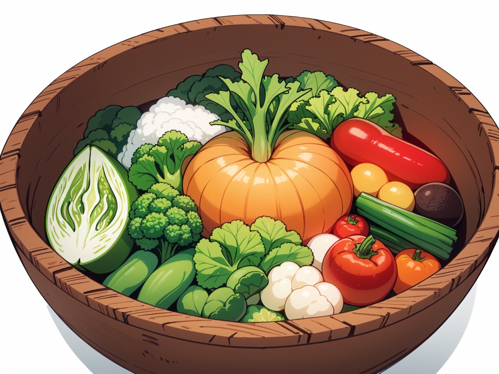 
Creative details are a must. Exudes the desired beauty, vegetables, (green vegetables), Chinese cabbage, delicious, fresh, white background, special perspective,Koikatsu