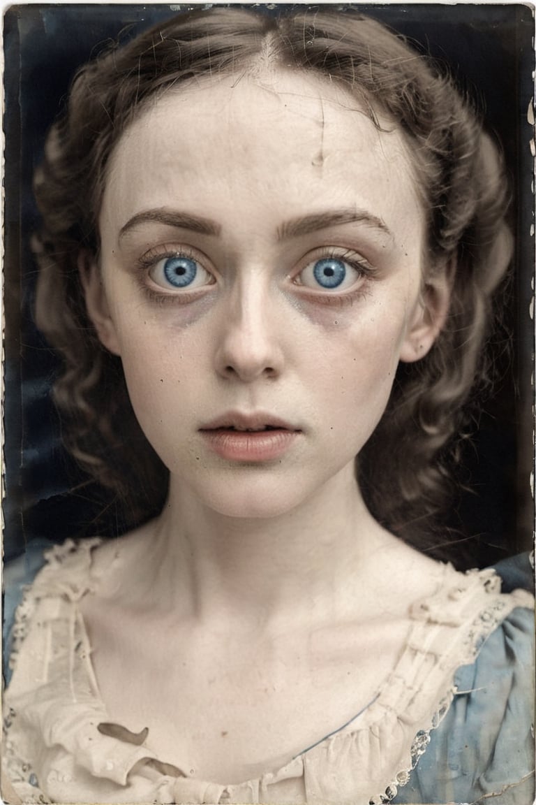 RAW photo of a woman with porcelain skin and detailed blue (large_eyes:1.8)  | Victorian styling