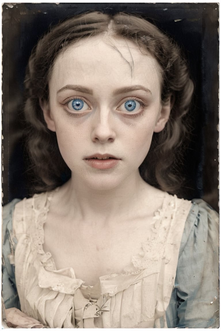 RAW photo of a woman with porcelain skin and detailed blue (large_eyes:1.8)  | Victorian styling