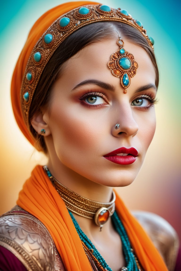 (stylized by Martin Rak:0.8) and Alberto Seveso, portrait, award winning, close up of a Awe-Inspiring 1920'S light-weight (instagram girl:1.2) , 🥳, Kneeling, she has a gorgeous Nose Ring, traditional Space Age background, Very wide view, Sketched, Lively, Gloompunk, hard light, 80mm, Infrared, RTX, High quality, vivid colors, epic, highly intricate, lush, dynamic dramatic atmosphere, excellent composition