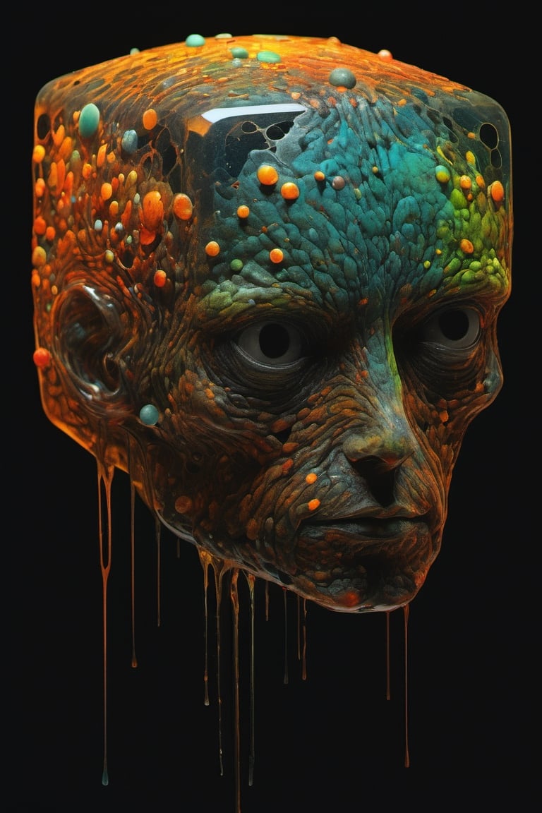 art by yashitomo nara, (((a cube shaped head))), stunning beauty, hyper-realistic oil, vibrant colors, dark chiarascuro lighting, a telephoto shot, 1000mm lens, f2,8, ,p3rfect boobs,Vogue,more detail XL