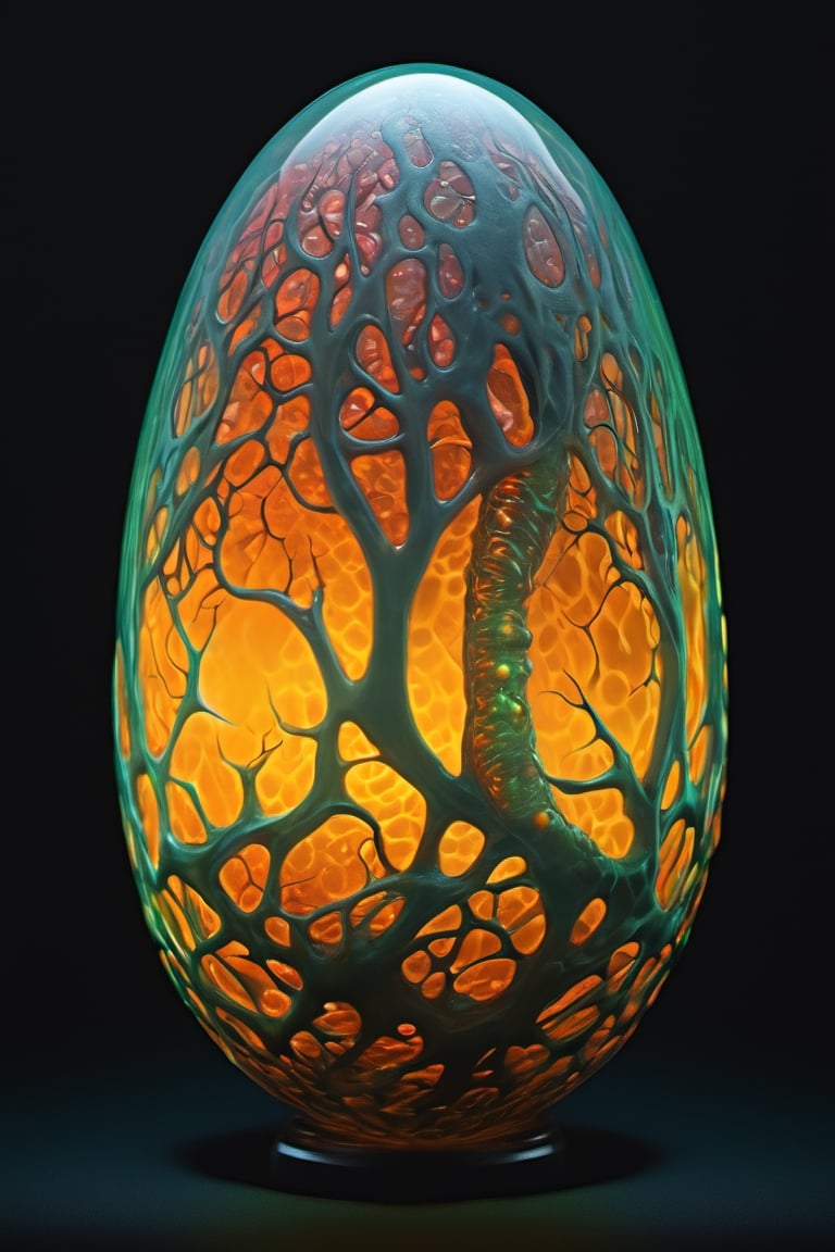  a creatures embryo stirs inside a translucent egg, stunning beauty, hyper-realistic oil painting, vibrant colors, dark chiarascuro lighting, a telephoto shot, 1000mm lens, f2,8,Vogue,more detail XL,Acidmelt,acidzlime