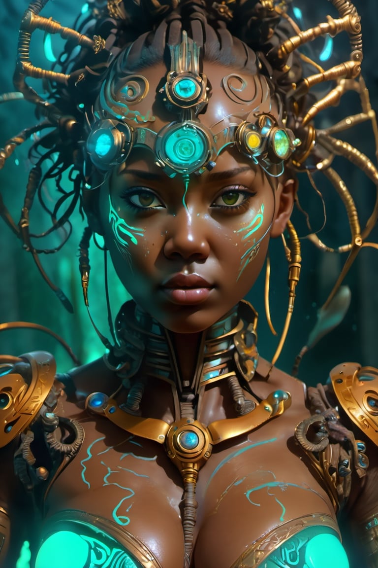 (Young african women Ultra realistic, High quality, Intricate, awesome, ultra high resolution movie scene), (Close view on a Ultra detailed The Whisperer in Darkness:1.25) (Transforming into an elemental form for enhanced abilities in A sacred mountain with ancient rituals), (colorful), (Ultra Realistic, High quality, Ultra detailed, Sharp focus, 8K UHD, Fantasy Movie scene),cyberpunk style,cutegirlmix, neon, tribal markings on her face, lightening in background, wet body, mid body shot, iphone 11, wearing ultra modern tiurquoise translucent eyeware,underwater,inst4 style,Movie Still,JMF,Leonardo Style,DonMWr41thXL ,oni style,The_Resurrectionist,steampunk style,NightmareFlame,aesthetic portrait