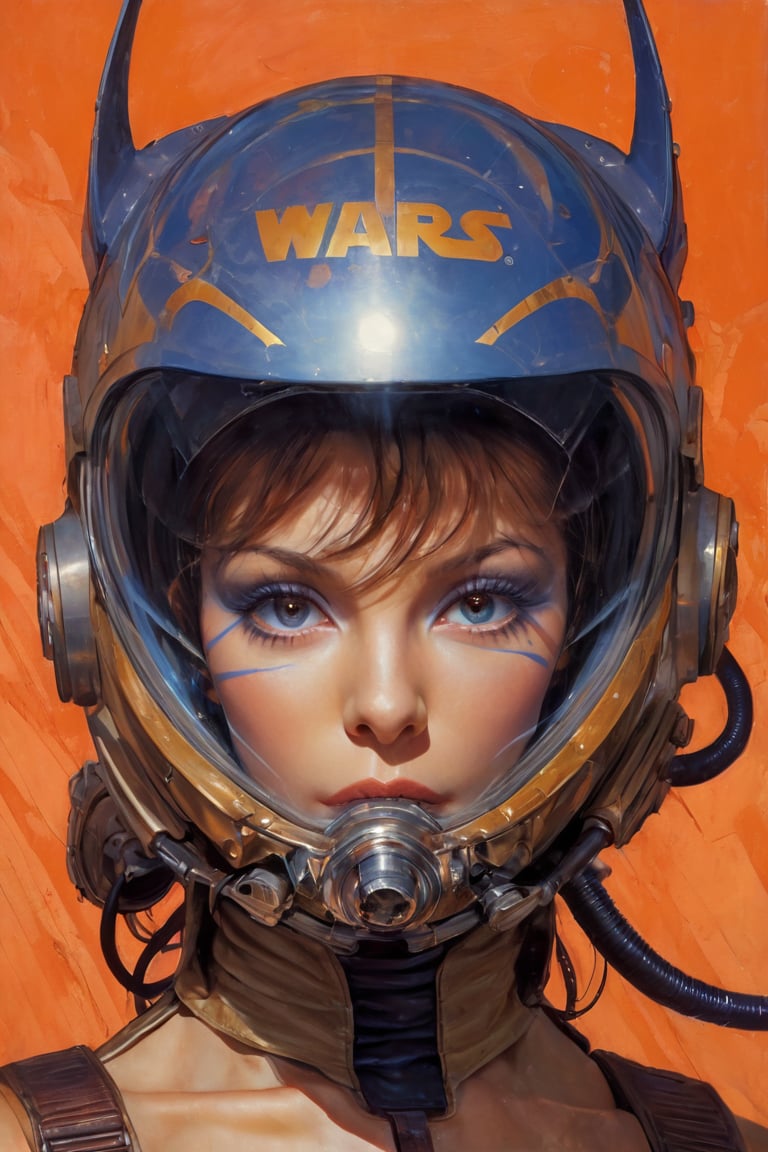 art by Masamune Shirow, art by J.C. Leyendecker, art by simon bisley, art by ralph steadman, a masterpiece, stunning beauty, hyper-realistic oil painting, star wars alien creatures, a portrait picture, incredible detail, fantasy portrait, alien skin, breathing apparatus, fish like skin, eel like noses, blue graffiti background,