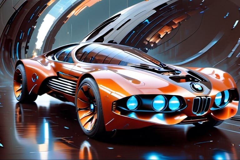 a futuristic bmw concept car, art by glen keane, wide mag wheels, glass roof, leds, aerodynamic,  art by john Berkey, art by chris foss, art by frank frazetta, 