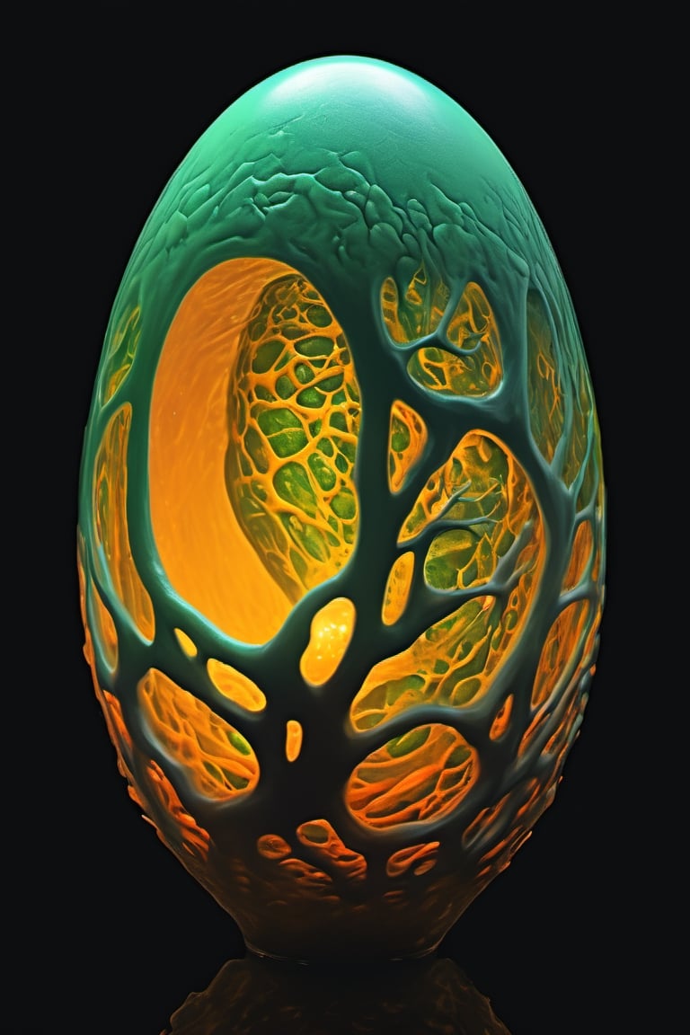  a creatures embryo stirs inside a translucent egg, stunning beauty, hyper-realistic oil painting, vibrant colors, dark chiarascuro lighting, a telephoto shot, 1000mm lens, f2,8,Vogue,more detail XL,Acidmelt,acidzlime