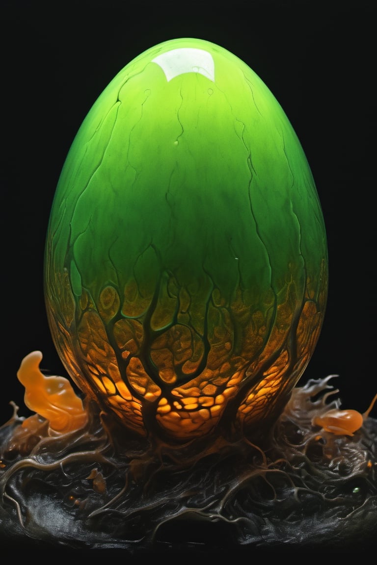  a creatures embryo stirs inside a translucent egg, stunning beauty, hyper-realistic oil painting, vibrant colors, dark chiarascuro lighting, a telephoto shot, 1000mm lens, f2,8,Vogue,more detail XL,Acidmelt,acidzlime