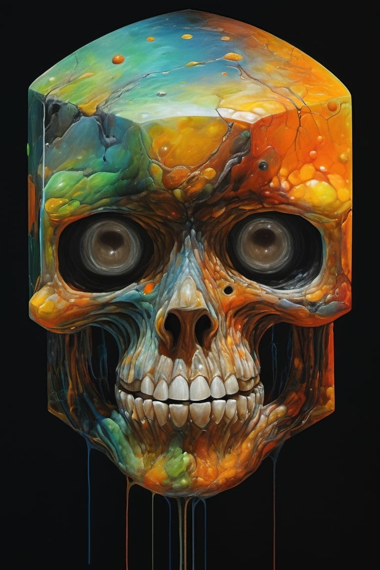 art by yashitomo nara, a cube shaped head, stunning beauty, hyper-realistic oil painting, vibrant colors, dark chiarascuro lighting, a telephoto shot, 1000mm lens, f2,8,Vogue,more detail XL