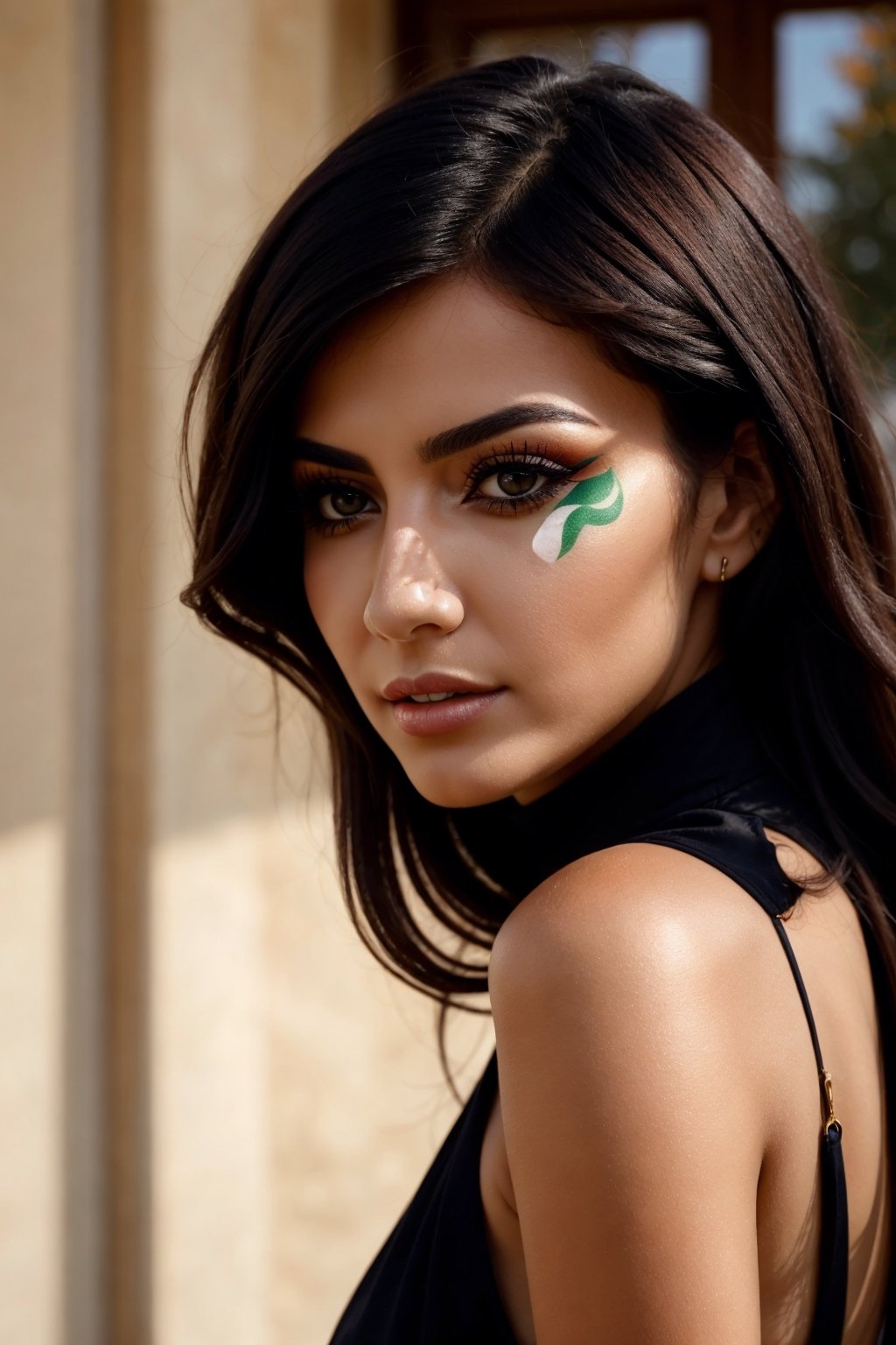 iranian hot girl, fall autfit, bold makeup