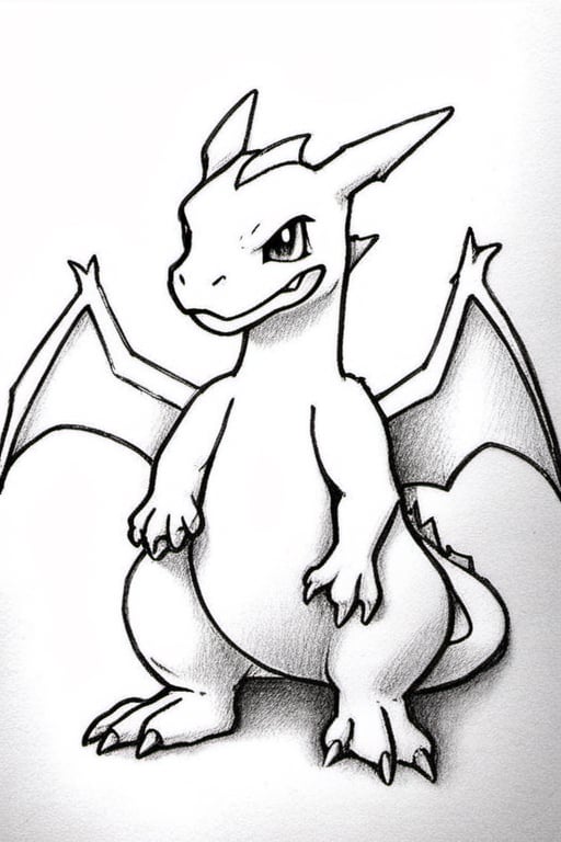 Charizard, pencil draw