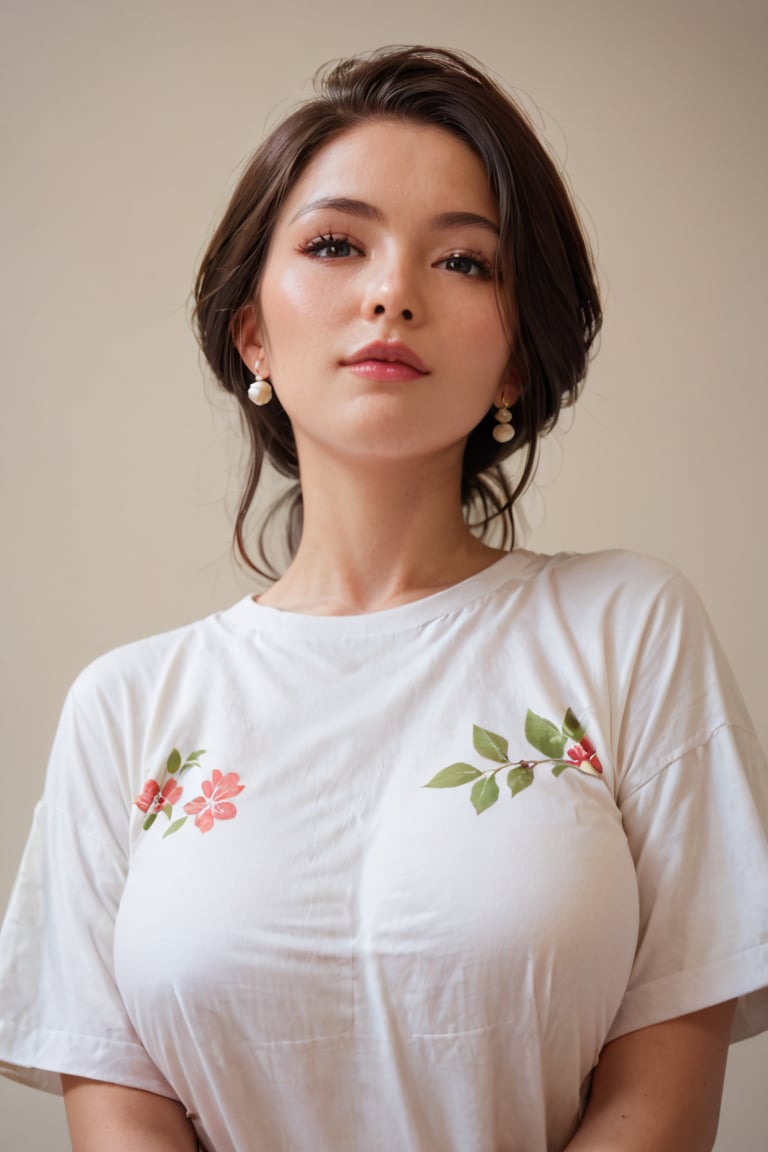 beautiful East Asia woman, pose, adorable, wearing her traditional shirt , upper body shot, wide angle shot, masterpiece, hyper details, ,score_9, score_8_up, score_8,,score_7_up,