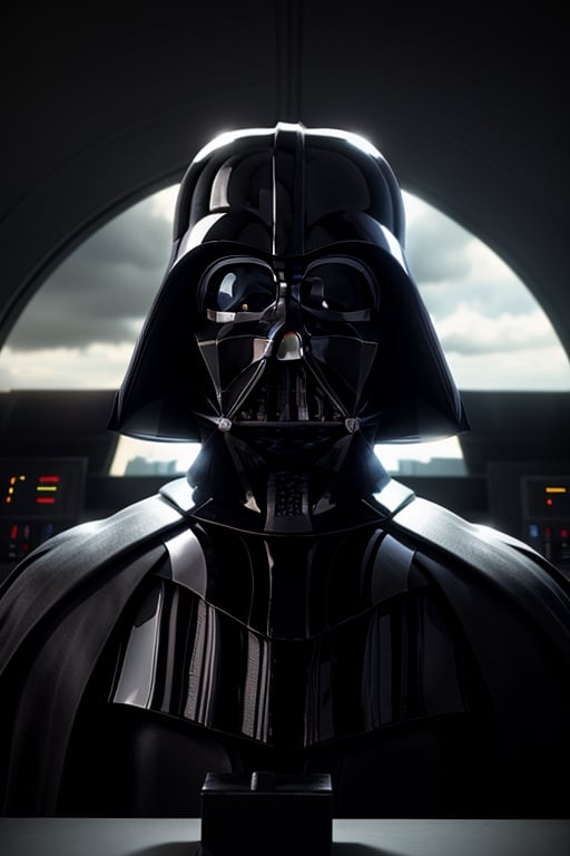 Darth Vader 4K High Quality perfect Mask stand in Front of a Star Destroyer