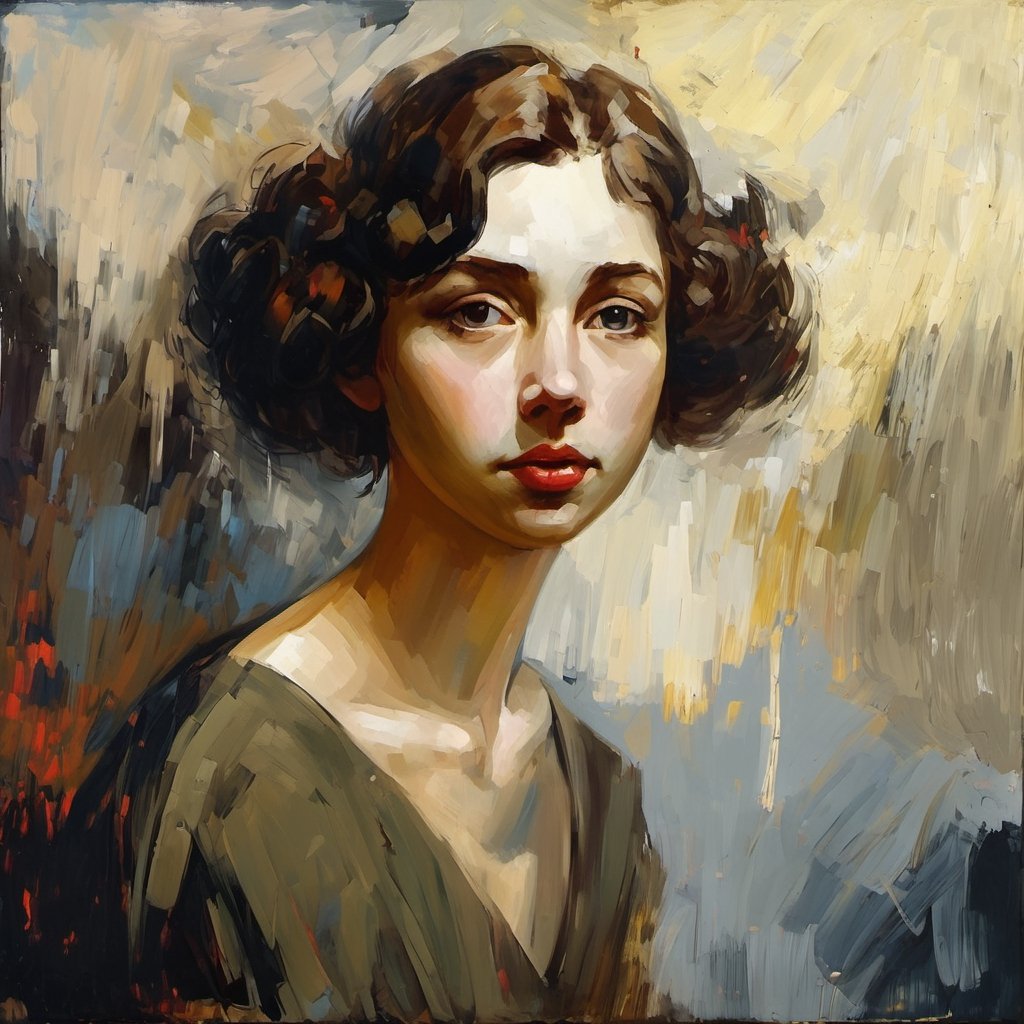 melancholy,  dreamy,  portrait of young woman,  looking at viewer