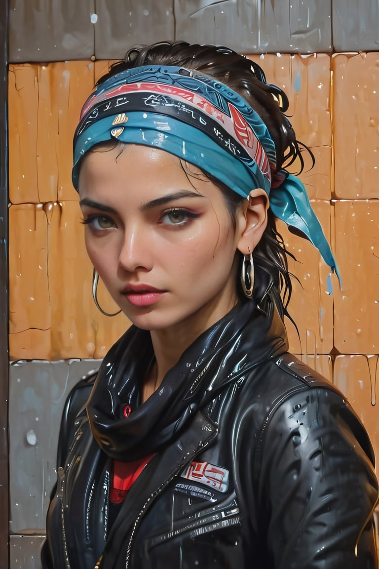 a painting of a wet woman with a wet bandana on her wet head, a fine art painting by Tim Okamura, behance, figurative art, detailed painting, hyper realism, androgynous


,Futa,xlgirls,Detailedface,more detail XL,soakingwetclothes, wet clothes, wet hair, wet clothes, 