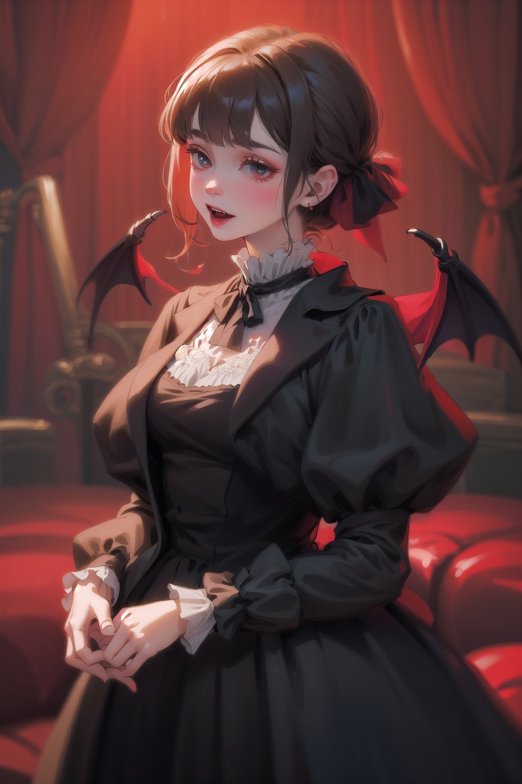 cute vampire wearing victorian clothes