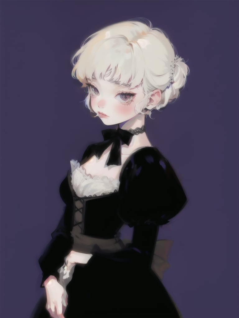 cute vampire wearing victorian clothes