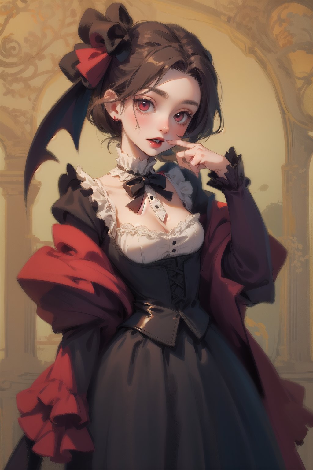 cute vampire wearing victorian clothes