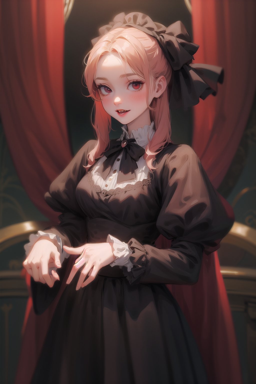 cute vampire wearing victorian clothes