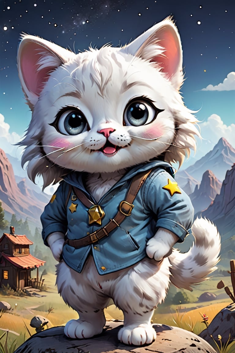 FelineFurry Meet Mochi in the land of Boo, the adorable feline furry with whiskers that twinkle like stars. Join Mochi in a heartwarming adventure through a whimsical world.
,Comic Book-Style 2d, Land Of Boo