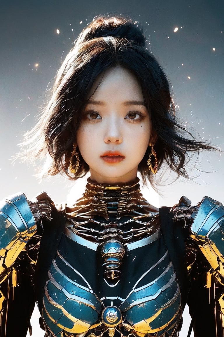 (Mechanical girl, ultra-realistic detailed portraits, turn around like stop-motion, multiple exposures, global illumination, shadows, metal, highly intricately detailed ornaments, cold colors, Egyptian details, realistic lighting, VFX, glowing eyes, neon details, mechanical vertebrae attached to the back, mechanical cervical vertebrae attached to the neck), Detailed Textures, high quality, high resolution, high Accuracy, realism, color correction, Proper lighting settings, harmonious composition, Behance works,Anime ,more detail XL,niji5,goth person,LegendDarkFantasy,DarElAr,wrenchsmechs