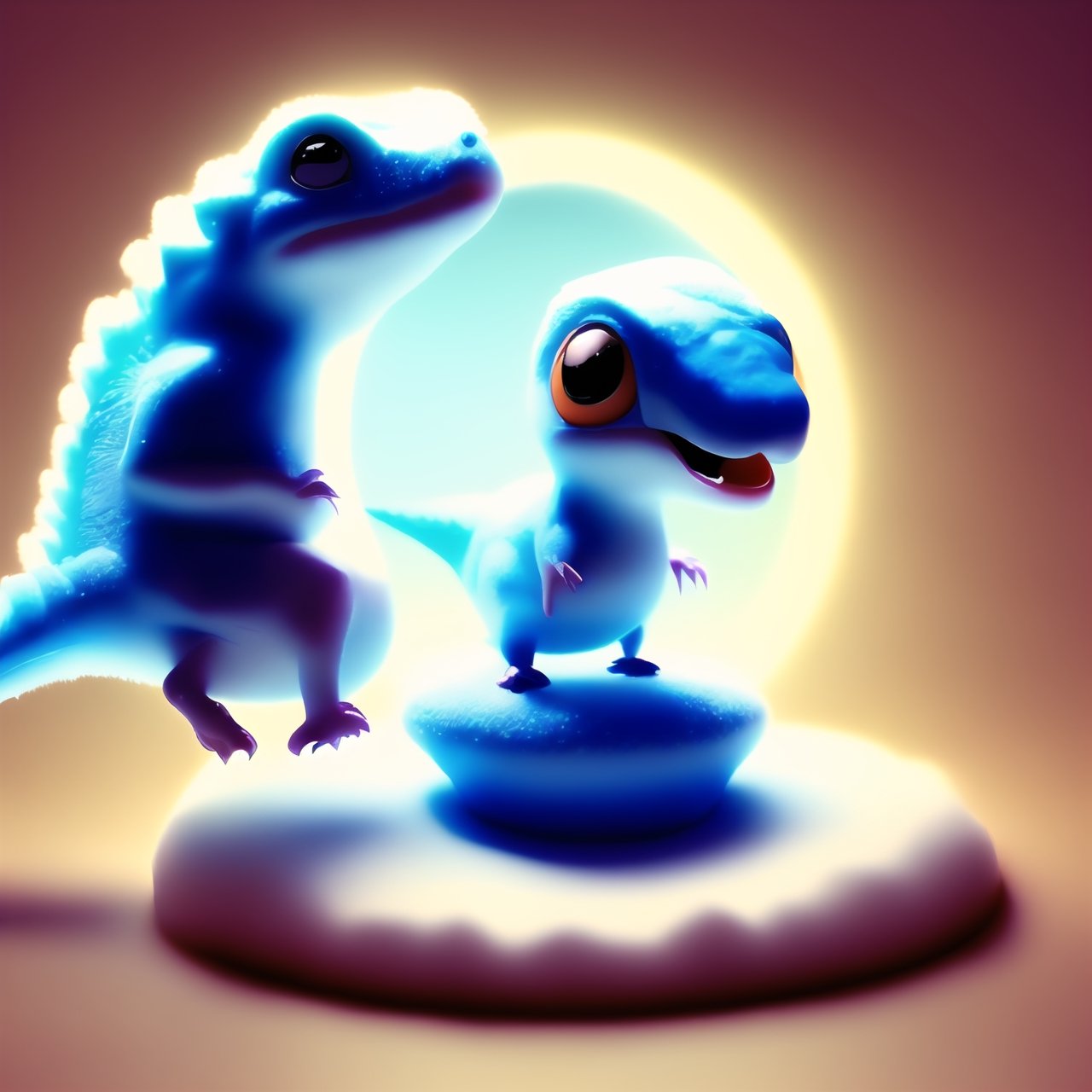 miniwoold 3d super cute dinosaur inside a circle 3d background, cute cartoon style, colorful, very clear, very creative, beautiful,  3d childish cute cartoon style:1.3, exceptional cute dinosaur anatomy, 