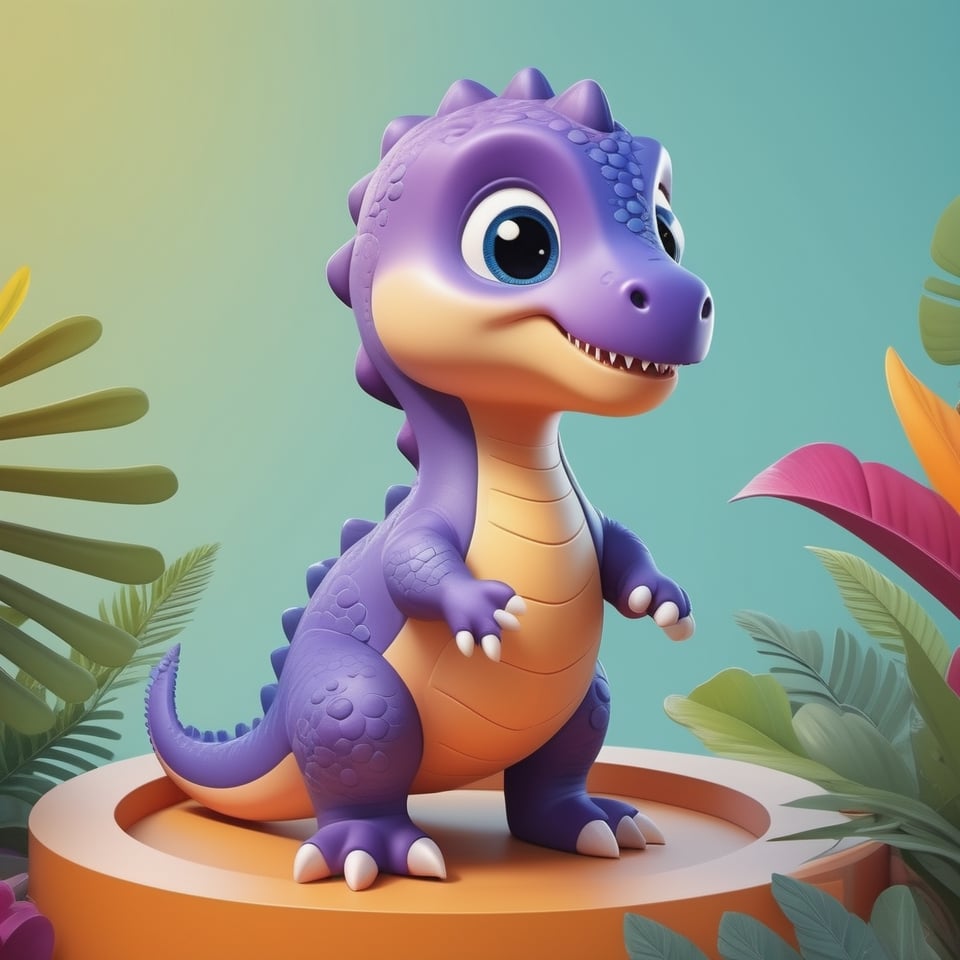 male super cute dinosaur inside a circle background, cute cartoon style, colorful, very clear, very creative, beautiful, 3d childish cute cartoon style:1.3, exceptional cute dinosaur anatomy, Asian folklore 